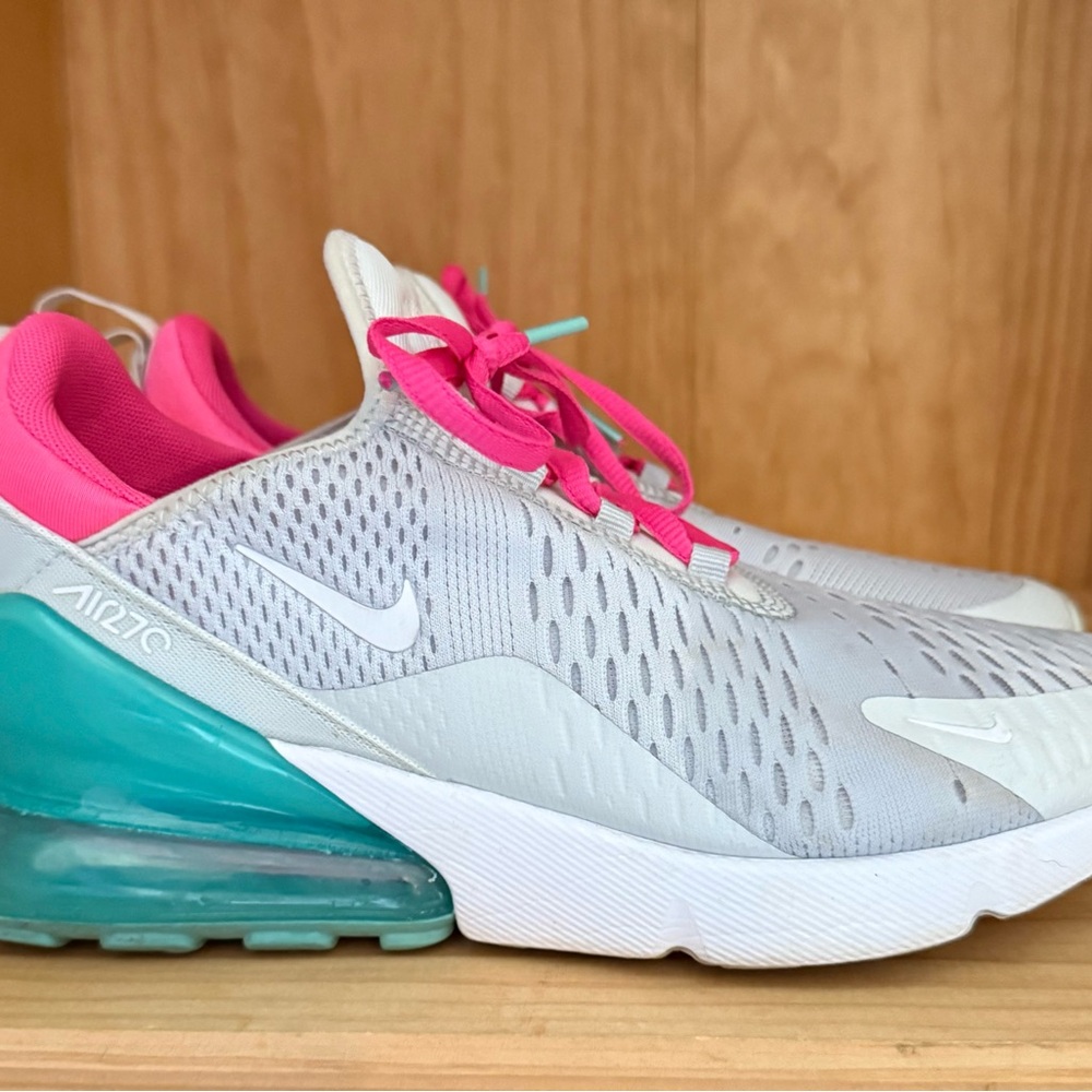 Nike Air Max 270 Pink and Teal